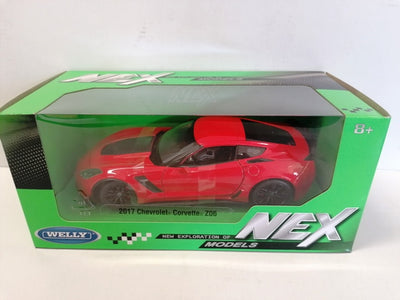 CHEVROLET COREVETTE Z06 RED 2017 1/24 DIECAST