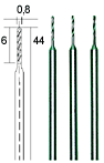 MICRO TWIST DRILLS  HSS 0,8 MM DIA 3 OFF, ARTS AND CRAFTS, MINIATURE MODEL BUILDING, PROXXON ACCESSORIES