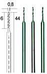 MICRO TWIST DRILLS  HSS 0,8 MM DIA 3 OFF