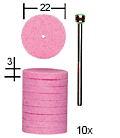 Proxxon - Grinding Disks 22mm Diameter and Arbour (Soft Stone) - morethandiecast.co.za