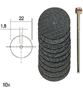 Proxxon - Aluminium oxide cutting discs with reinforcement (Set Of 10) - morethandiecast.co.za