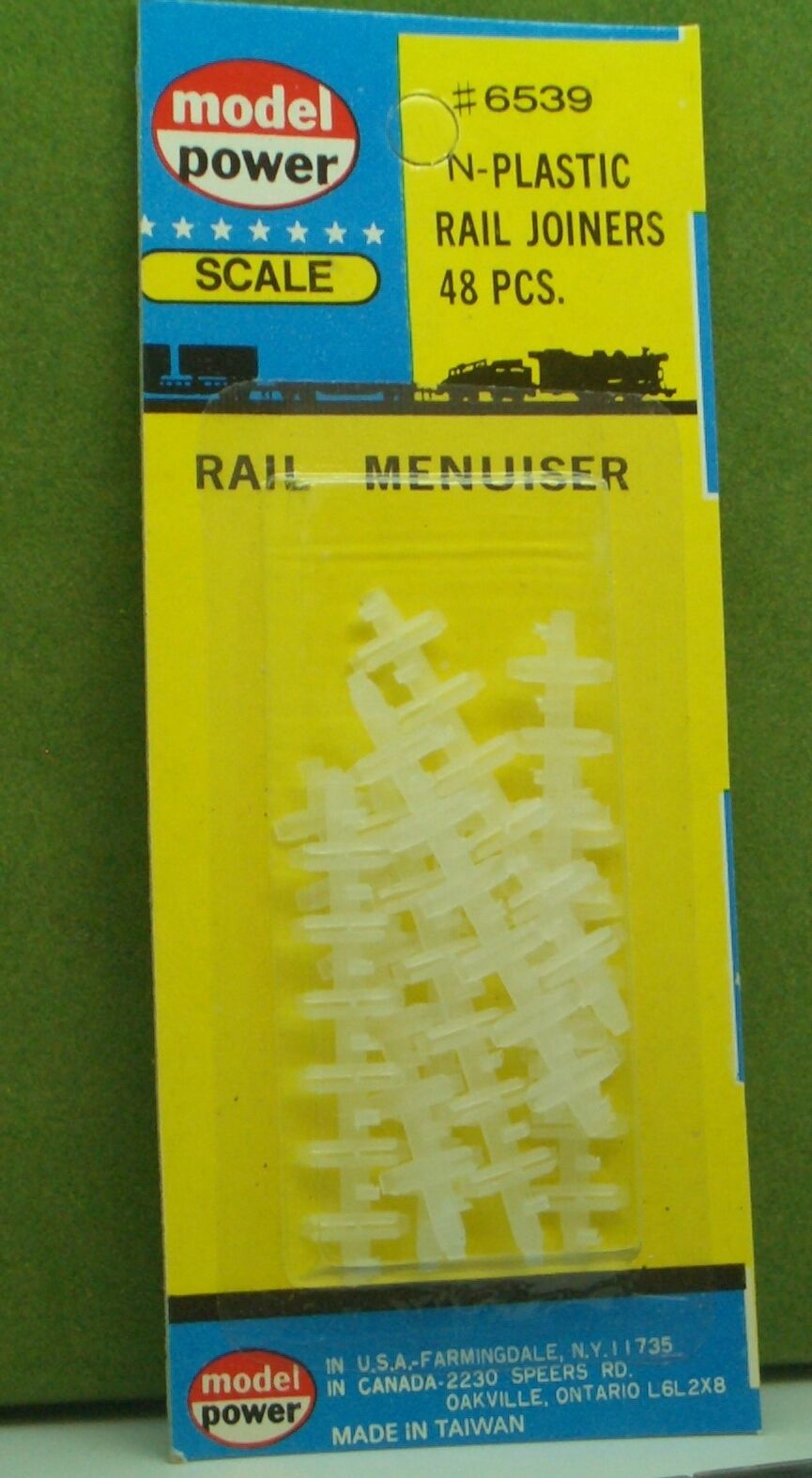 N SCALE PLASTIC RAIL JOINERS 48PCS, PLASTIC SCALE MODEL,MODEL TRAIN ACCESSORIE